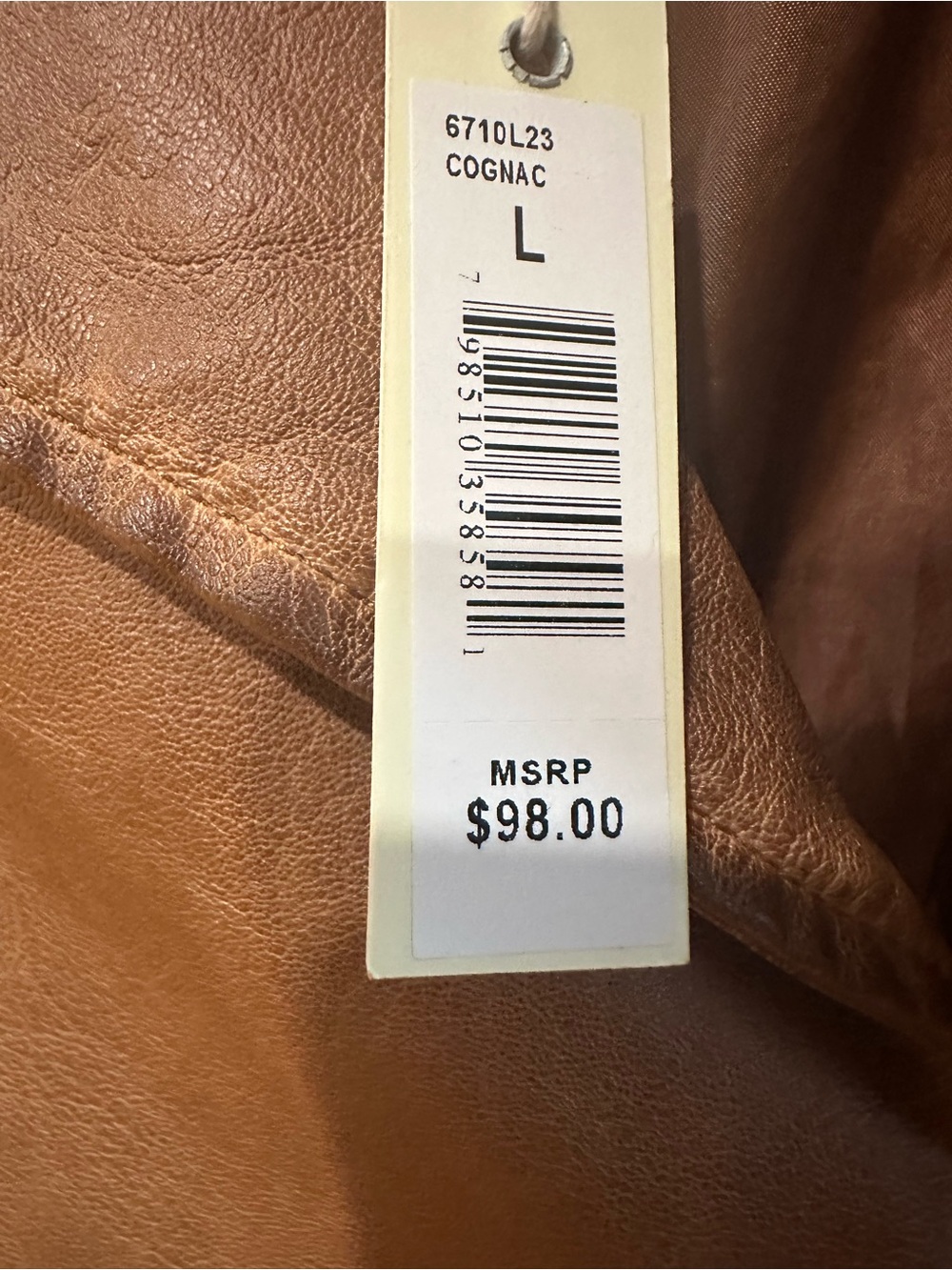 Max Studio Brown Faux Leather Moto Jacket - Picture 4 of 7